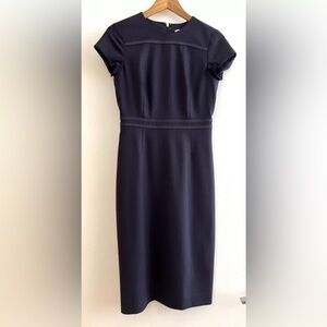 Tory Burch Wool Sheath Dress Navy - Classic Career Dress size 2